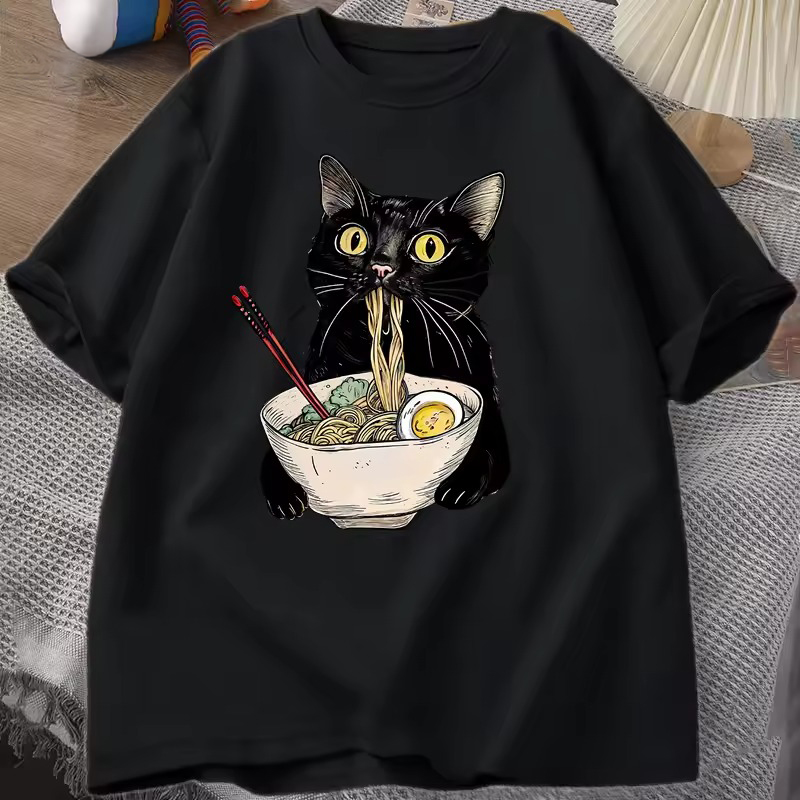 cat t shirt, ramen cat t shirt